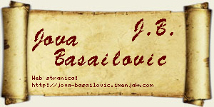 Jova Basailović vizit kartica
